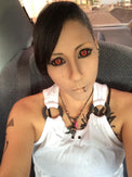 Phantasee Red Black Sclera Contacts Tokyo Ghoul - Red Ghoul/Gremlin (2 lenses/pack)-Sclera Contacts-UNIQSO EU