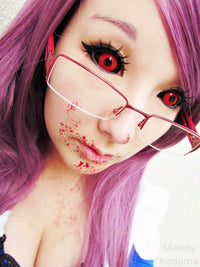 Phantasee Red Black Sclera Contacts Tokyo Ghoul - Red Ghoul/Gremlin (2 lenses/pack)-Sclera Contacts-UNIQSO EU