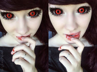 Phantasee Red Black Sclera Contacts Tokyo Ghoul - Red Ghoul/Gremlin (2 lenses/pack)-Sclera Contacts-UNIQSO EU