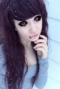 Phantasee Red Black Sclera Contacts Tokyo Ghoul - Red Ghoul/Gremlin (2 lenses/pack)-Sclera Contacts-UNIQSO EU