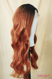 Premium Wig - Auburn Long Big Wave Lace Front Wig-Lace Front Wig-UNIQSO EU
