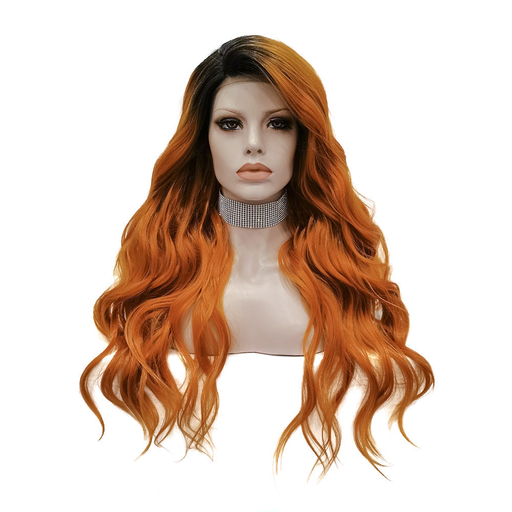 Premium Wig - Auburn Long Big Wave Lace Front Wig-Lace Front Wig-UNIQSO EU
