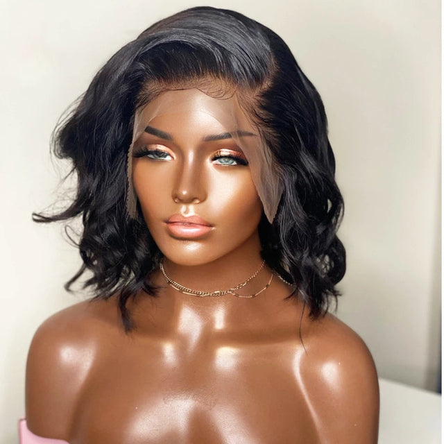 Premium Wig - Big Bling Black Short Curly Lace Front Wig-Lace Front Wig-UNIQSO EU
