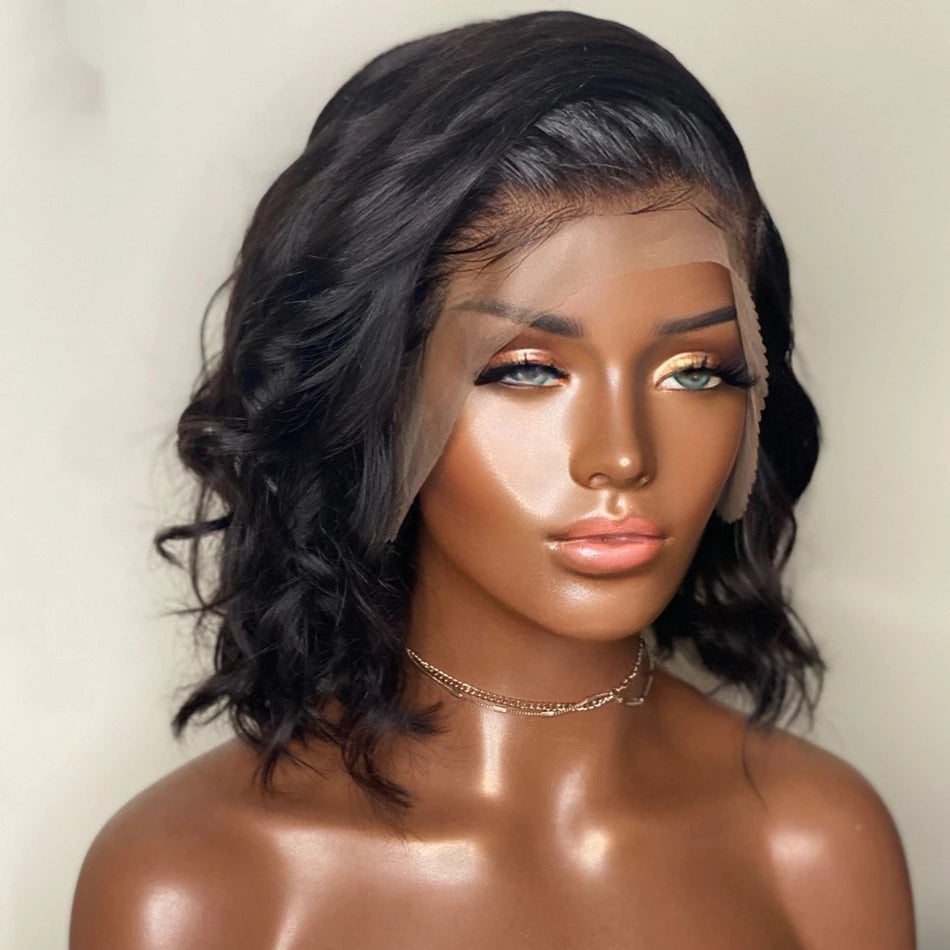 Premium Wig - Big Bling Black Short Curly Lace Front Wig-Lace Front Wig-UNIQSO EU