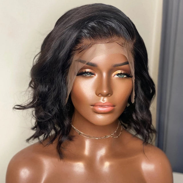 Premium Wig - Big Bling Black Short Curly Lace Front Wig-Lace Front Wig-UNIQSO EU