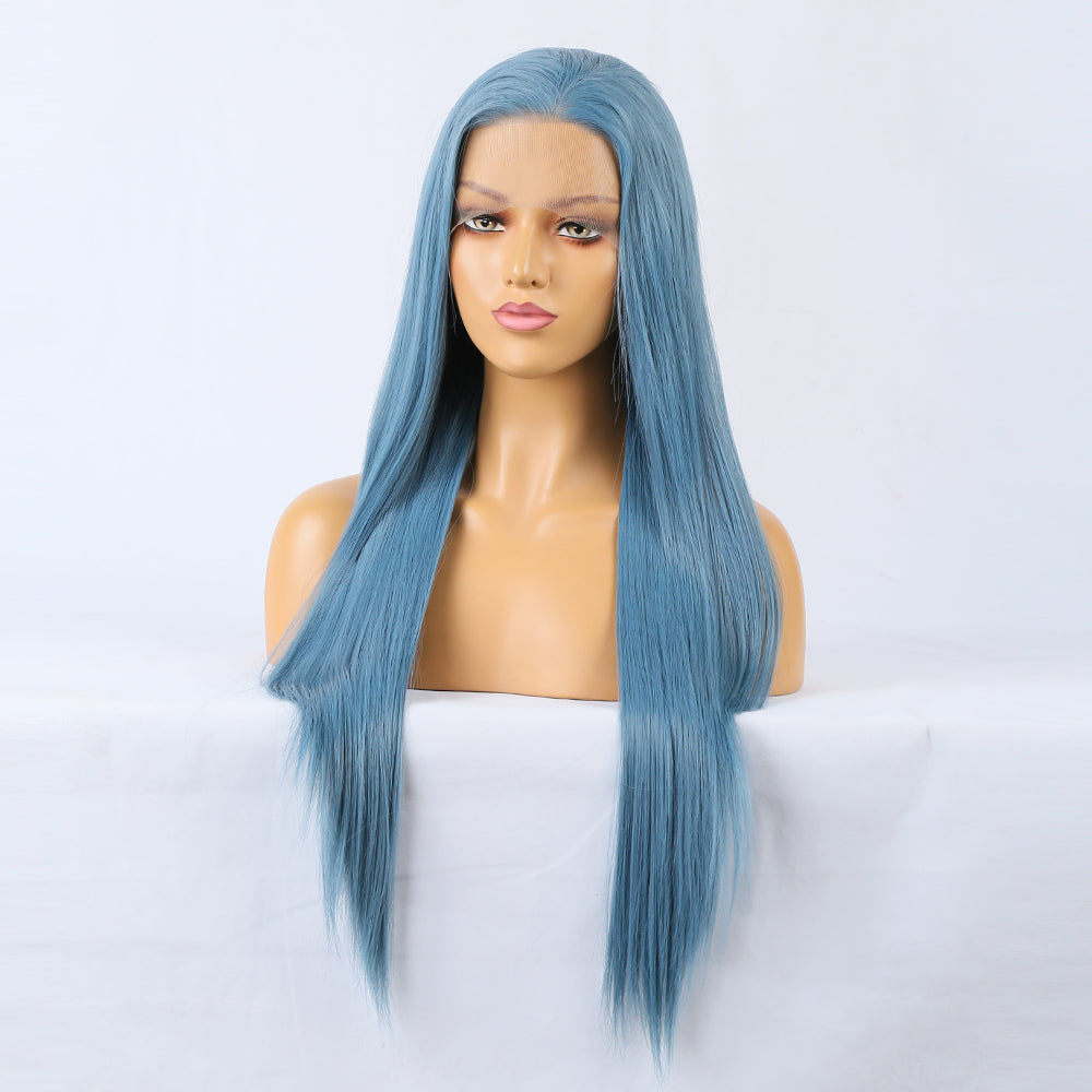 Premium Wig - Charming Victoria Long Straight Blue Hair Wigs-Lace Front Wig-UNIQSO EU