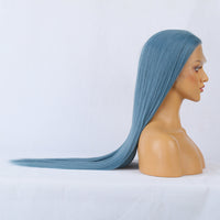 Premium Wig - Charming Victoria Long Straight Blue Hair Wigs-Lace Front Wig-UNIQSO EU