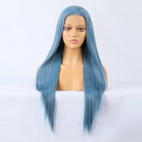 Premium Wig - Charming Victoria Long Straight Blue Hair Wigs-Lace Front Wig-UNIQSO EU