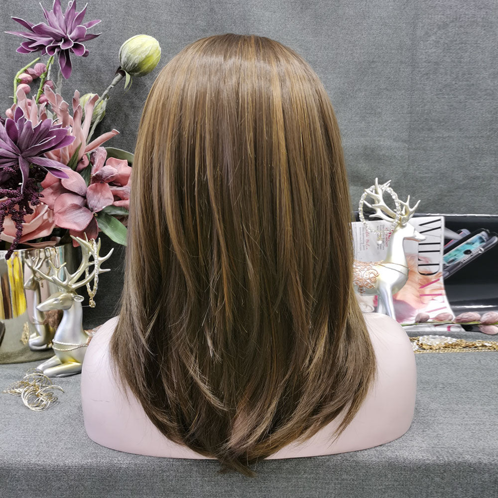 Premium Wig - Chocolate Layered Side Sweep Lace Front Wig-Lace Front Wig-UNIQSO EU