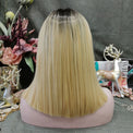 Premium Wig - Contrast Blonde Center Parting Lace Front Wig-Lace Front Wig-UNIQSO EU