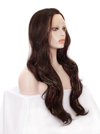 Premium Wig - Copper Blend Shiny Tinsel Lace Front Tinsel-Lace Front Wig-UNIQSO EU