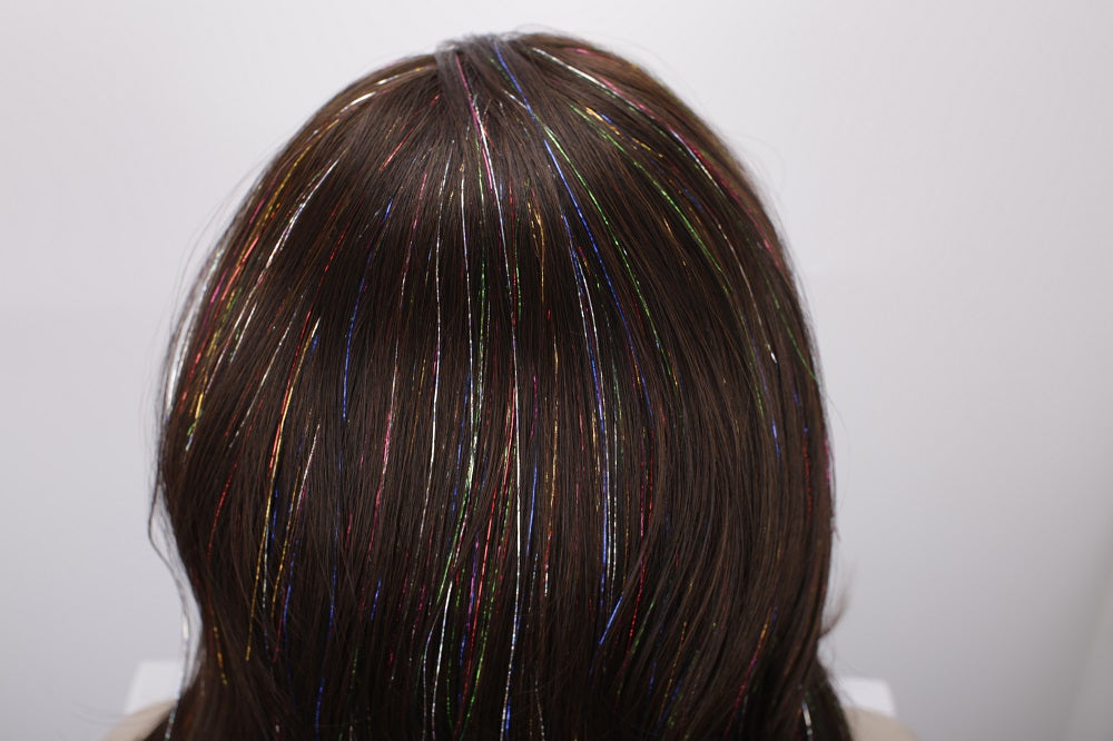 Premium Wig - Copper Blend Shiny Tinsel Lace Front Tinsel-Lace Front Wig-UNIQSO EU