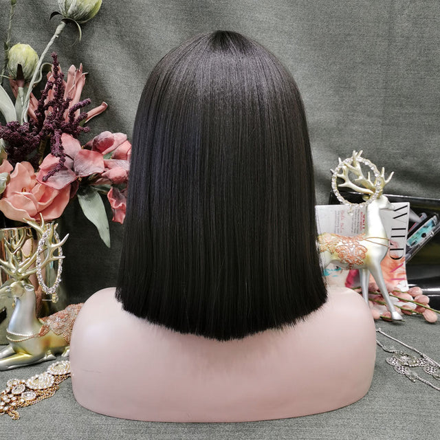 Premium Wig - Ebony Timeless Bob in Shoulder Length Lace Front Wig-Lace Front Wig-UNIQSO EU