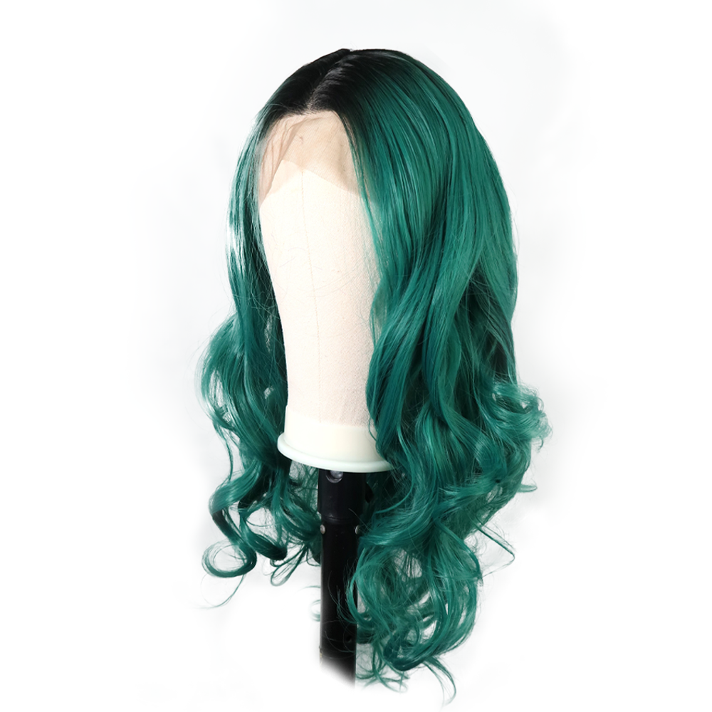 Premium Wig - Emerald Green Sleek Extra Long Lace Front Wig-Lace Front Wig-UNIQSO EU