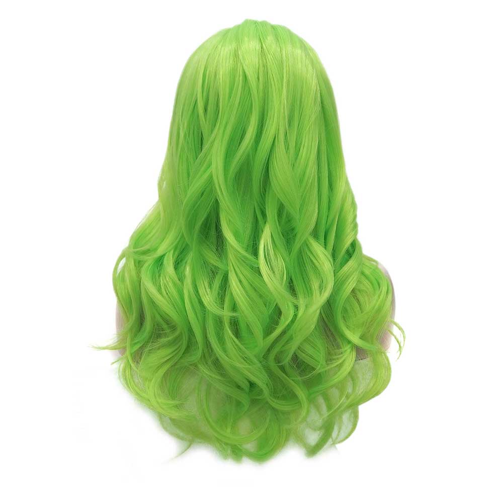 Premium Wig - Fluorescent Green Side Sweep Long Lace Front Wig-Lace Front Wig-UNIQSO EU