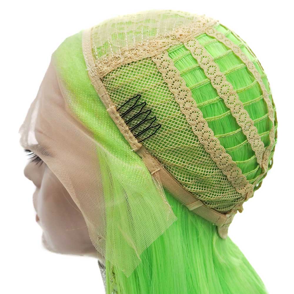 Premium Wig - Fluorescent Green Side Sweep Long Lace Front Wig-Lace Front Wig-UNIQSO EU