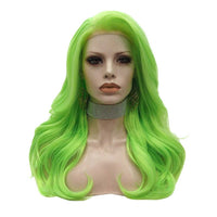 Premium Wig - Fluorescent Green Side Sweep Long Lace Front Wig-Lace Front Wig-UNIQSO EU