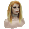 Premium Wig - Khaki Lemon Medium Straight Lace Front Wig-Lace Front Wig-UNIQSO EU