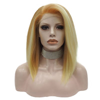 Premium Wig - Khaki Lemon Medium Straight Lace Front Wig-Lace Front Wig-UNIQSO EU