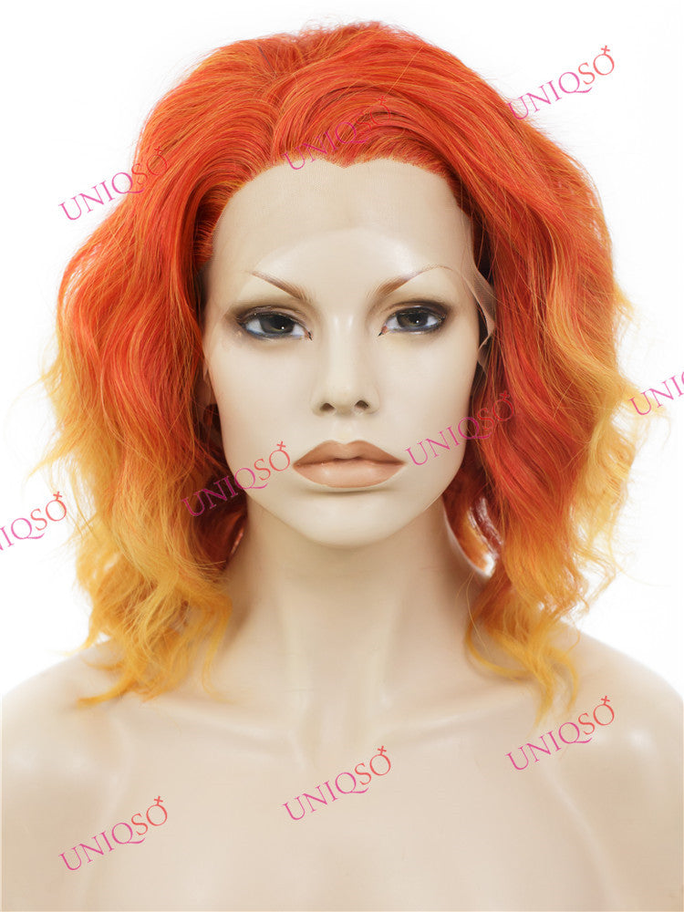 Premium Wig - Lace Front Cherry Red Wig (Cascading Curls)-Lace Front Wig-UNIQSO EU