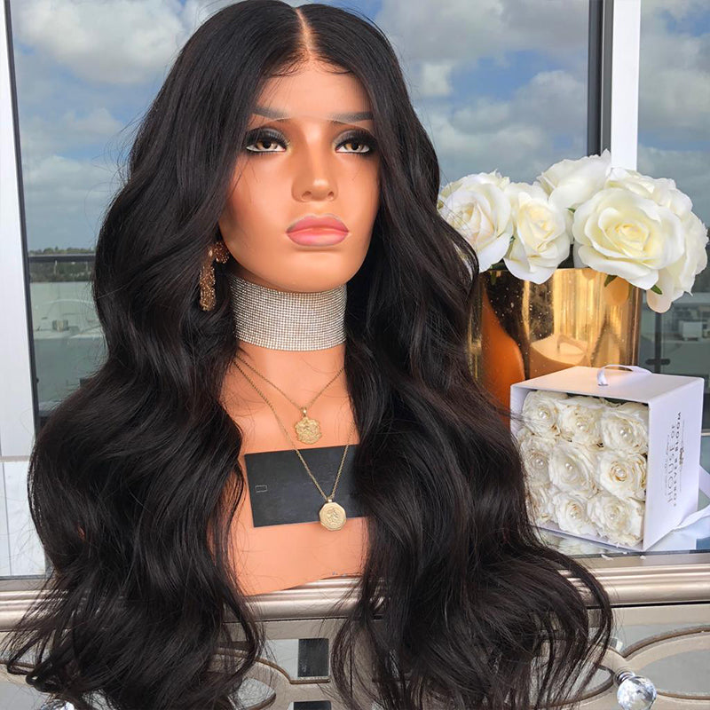 Premium Wig - Mid-Section Long Curly Big Wave Fluffy Lace Front-Lace Front Wig-UNIQSO