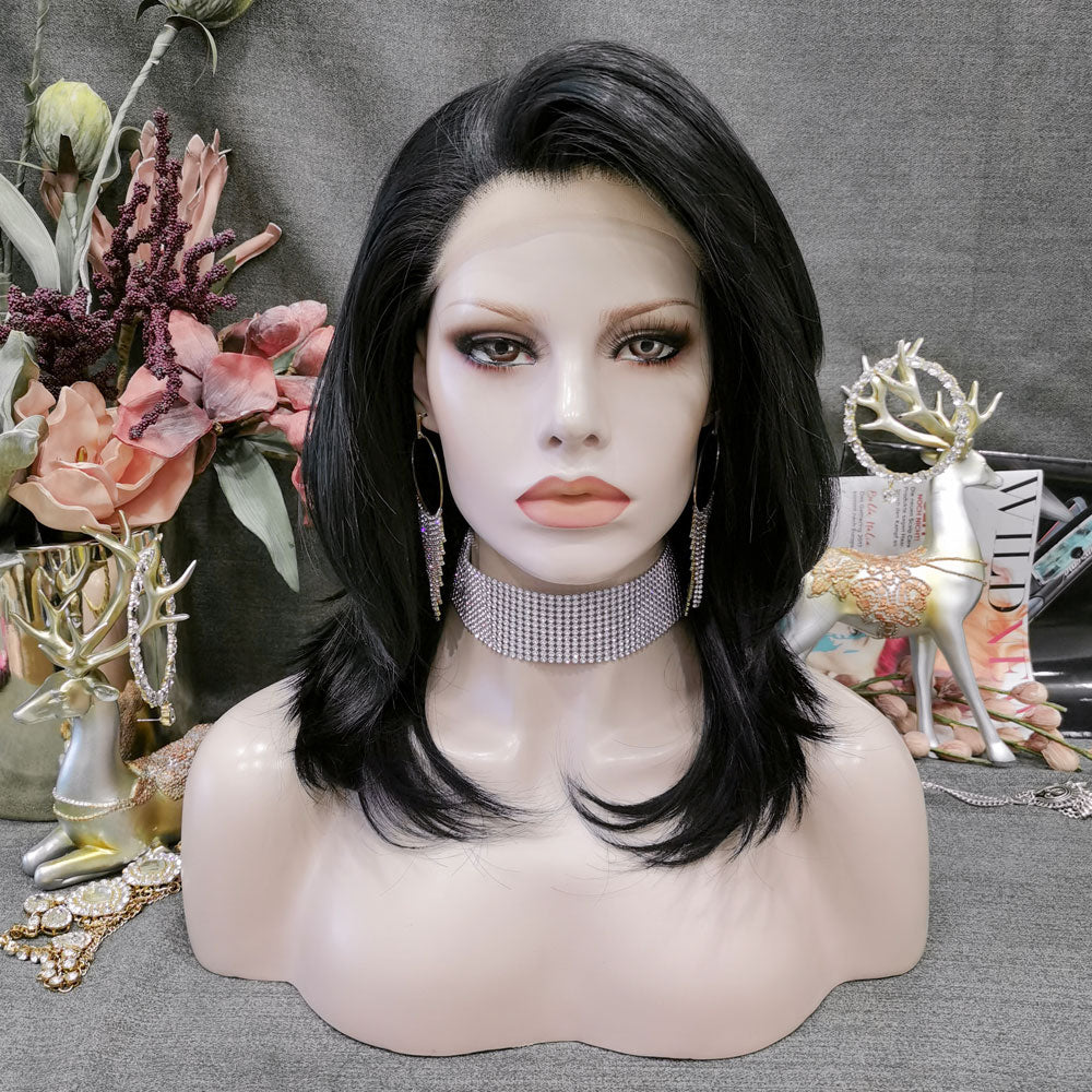 Premium Wig - Midnight Glams in Medium Length Lace Front Wig-Lace Front Wig-UNIQSO EU