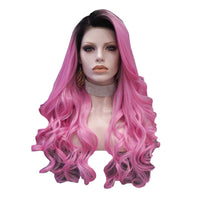 Premium Wig - Mulberry Gradient Long Bouncy Lace Front Wig-Lace Front Wig-UNIQSO EU