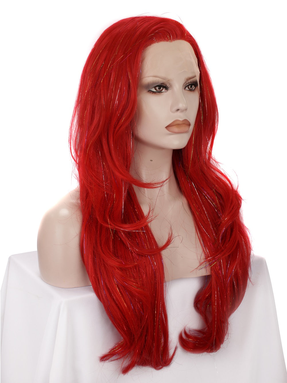 Premium Wig - Poppy Red Layered Lace Front Tinsel-Lace Front Wig-UNIQSO EU