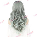Premium Wig - Reverse Balayage Grey Wig-Lace Front Wig-UNIQSO EU