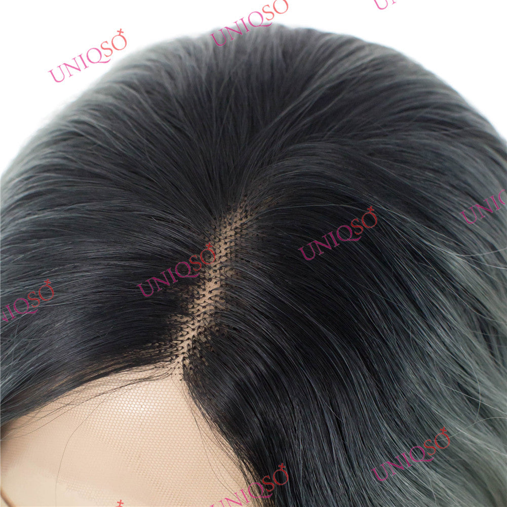 Premium Wig - Reverse Balayage Grey Wig-Lace Front Wig-UNIQSO EU