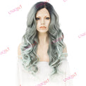 Premium Wig - Reverse Balayage Grey Wig-Lace Front Wig-UNIQSO EU