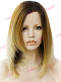 Premium Wig - Reverse-Ombre Blonde Lace Front Synthetic Wig-Lace Front Wig-UNIQSO EU