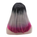 Premium Wig - Rooted Ash Blonde with Pink Edge Medium Lace Front Wig-Lace Front Wig-UNIQSO EU