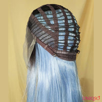 Premium Wig - Rooted Glacier Blue Long Straight Lace Front Wig-Lace Front Wig-UNIQSO EU