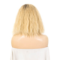 Premium Wig - Rooted Honey Blonde in Medium Curl Lace Front Wig-Lace Front Wig-UNIQSO EU