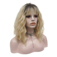 Premium Wig - Rooted Sunflower Fringe in Shoulder Length Wave Lace Front Wig-Lace Front Wig-UNIQSO EU