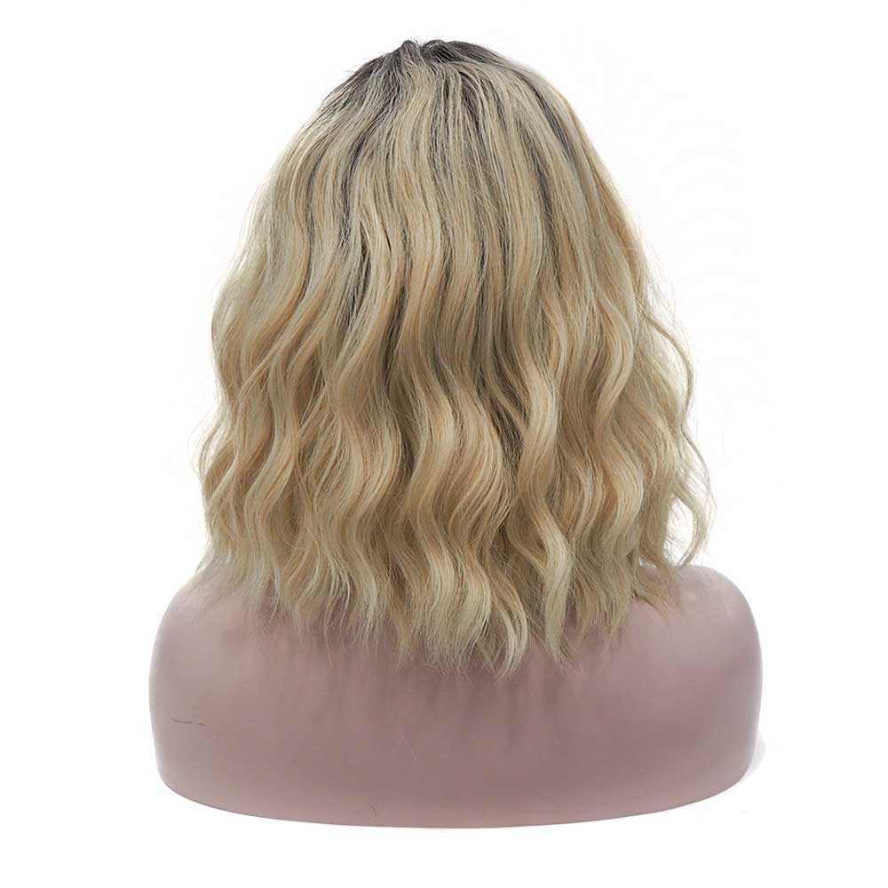 Premium Wig - Rooted Sunflower Fringe in Shoulder Length Wave Lace Front Wig-Lace Front Wig-UNIQSO EU