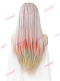 Premium Wig - Strawberry Blonde with Aqua Mint Under Lights Lace Front Wig-Lace Front Wig-UNIQSO EU