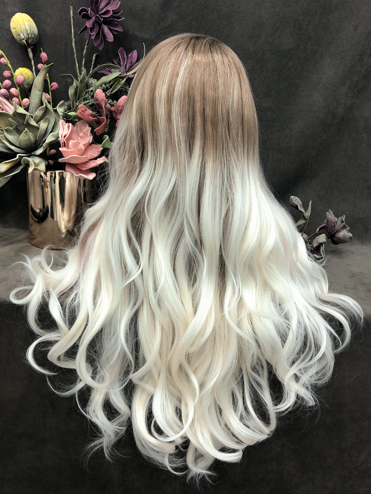 Premium Wig - Toffee Blonde Ombre Long Lace Front-Lace Front Wig-UNIQSO EU