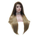 Premium Wig - Two-tone Tortilla Brown Long Straight Lace Front Wig-Lace Front Wig-UNIQSO EU