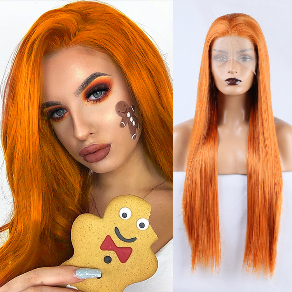 Ritzy Orange Front Lace Wig-Lace Front Wig-UNIQSO EU