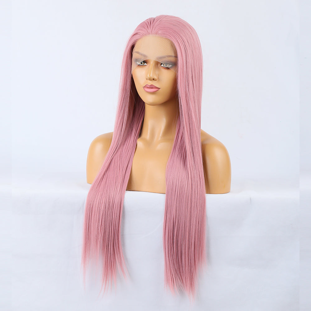 Rosy Berry Long Straight Lace Front Wig-Lace Front Wig-UNIQSO EU