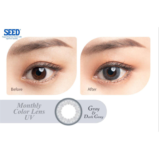 SEED Monthly Color Lens UV - Dark Gray-Colored Contacts-UNIQSO EU