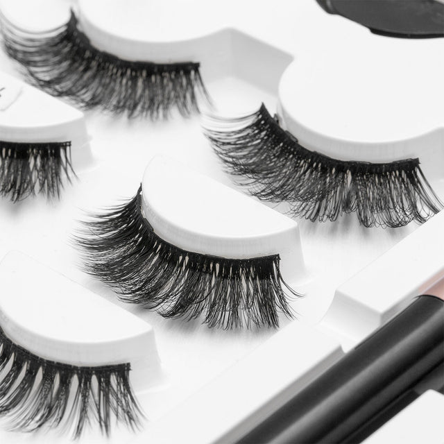 Sexy Sheep Mixed Designs Faux Mink Magnetic Eyelashes Kit Set (3 Pairs)-Magnetic Eyelash-UNIQSO EU