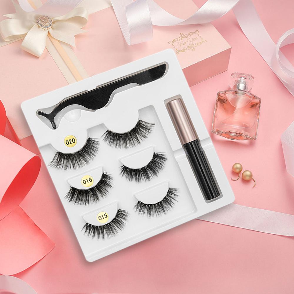 Sexy Sheep Mixed Designs Faux Mink Magnetic Eyelashes Kit Set (3 Pairs)-Magnetic Eyelash-UNIQSO EU