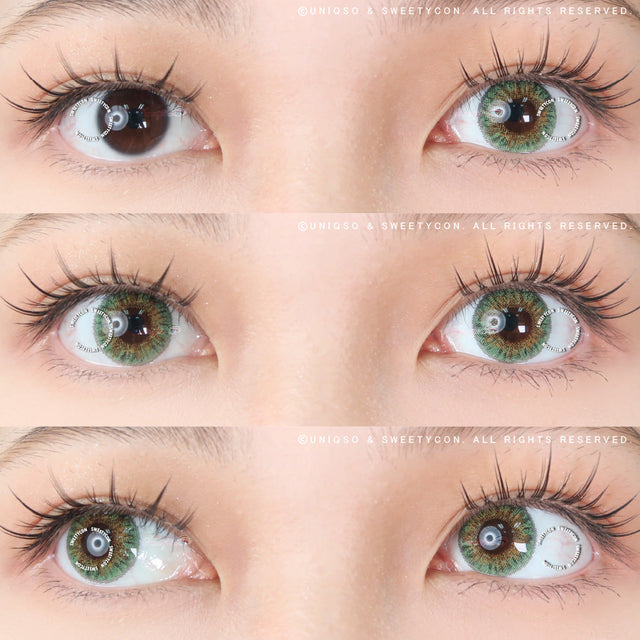 Sweety 3 Tones Green (1 lens/pack)-Colored Contacts-UNIQSO EU