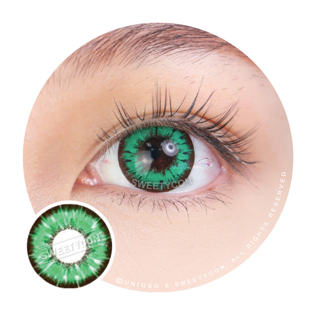 Sweety Akaten Green (1 lens/pack)-Colored Contacts-UNIQSO EU