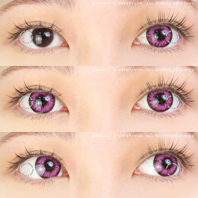 Sweety Akaten Violet (1 lens/pack)-Colored Contacts-UNIQSO EU