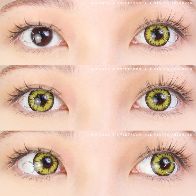 Sweety Akaten Yellow (1 lens/pack)-Colored Contacts-UNIQSO EU