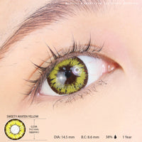 Sweety Akaten Yellow (1 lens/pack)-Colored Contacts-UNIQSO EU